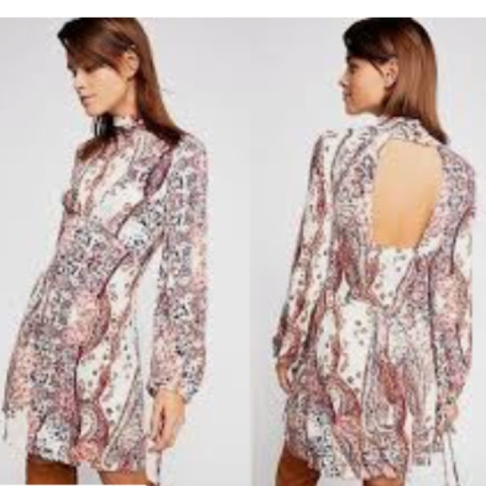 NWT Free People mock neck All Dolled Up Dress M - Picture 1 of 5